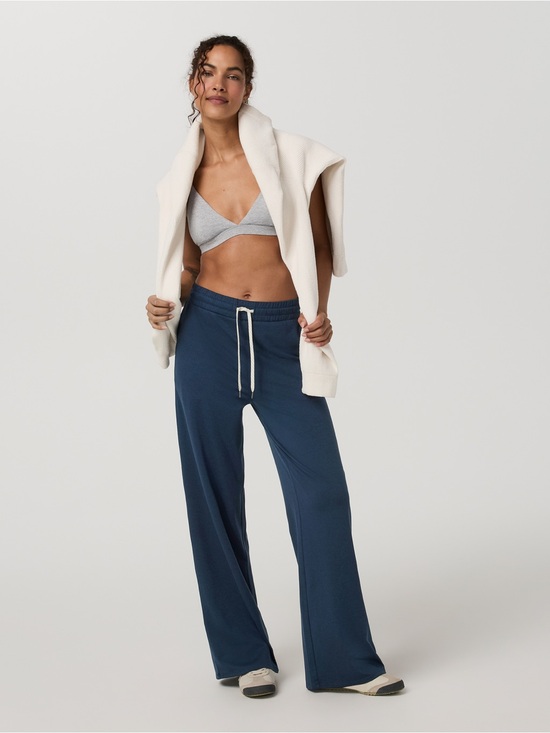 Pants - Vuori Halo Essential Wideleg Pant Blue Coast Heather S